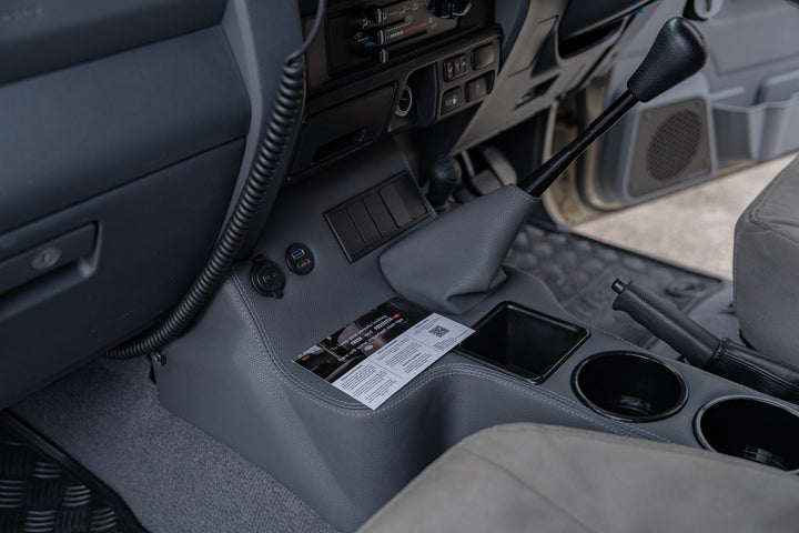 Premium Floor Console - Charging Sockets & (5) Rocker Switch Panel | TroopCarrier