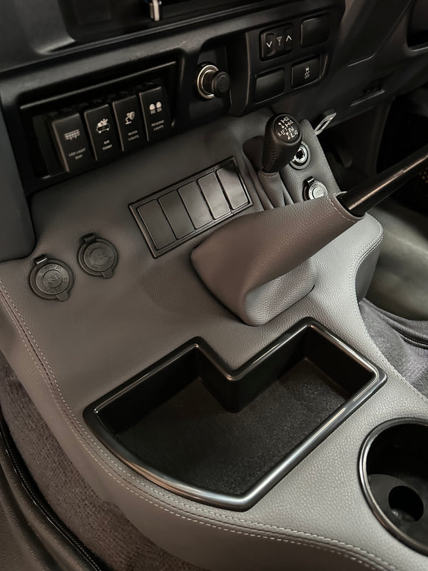 NEW #53- Premium Floor Console - Charging Sockets & (5) Rocker Switch Panel - 79 Dual Cab or 76 Wagon