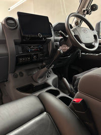 Premium Floor Console – Charging Sockets & (5) Rocker Switch Panel | Toyota 76 Series Wagon & 79 Series Dual Cab