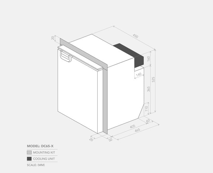 Bushman DC65-X 65L Caravan Fridge - 12V / 24V