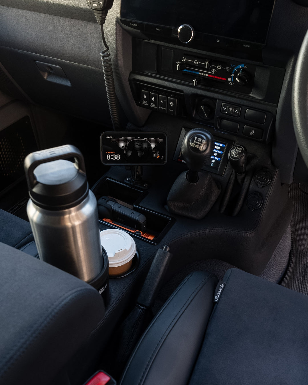 Premium Floor Console - Charging Sockets & Scan Gauge III