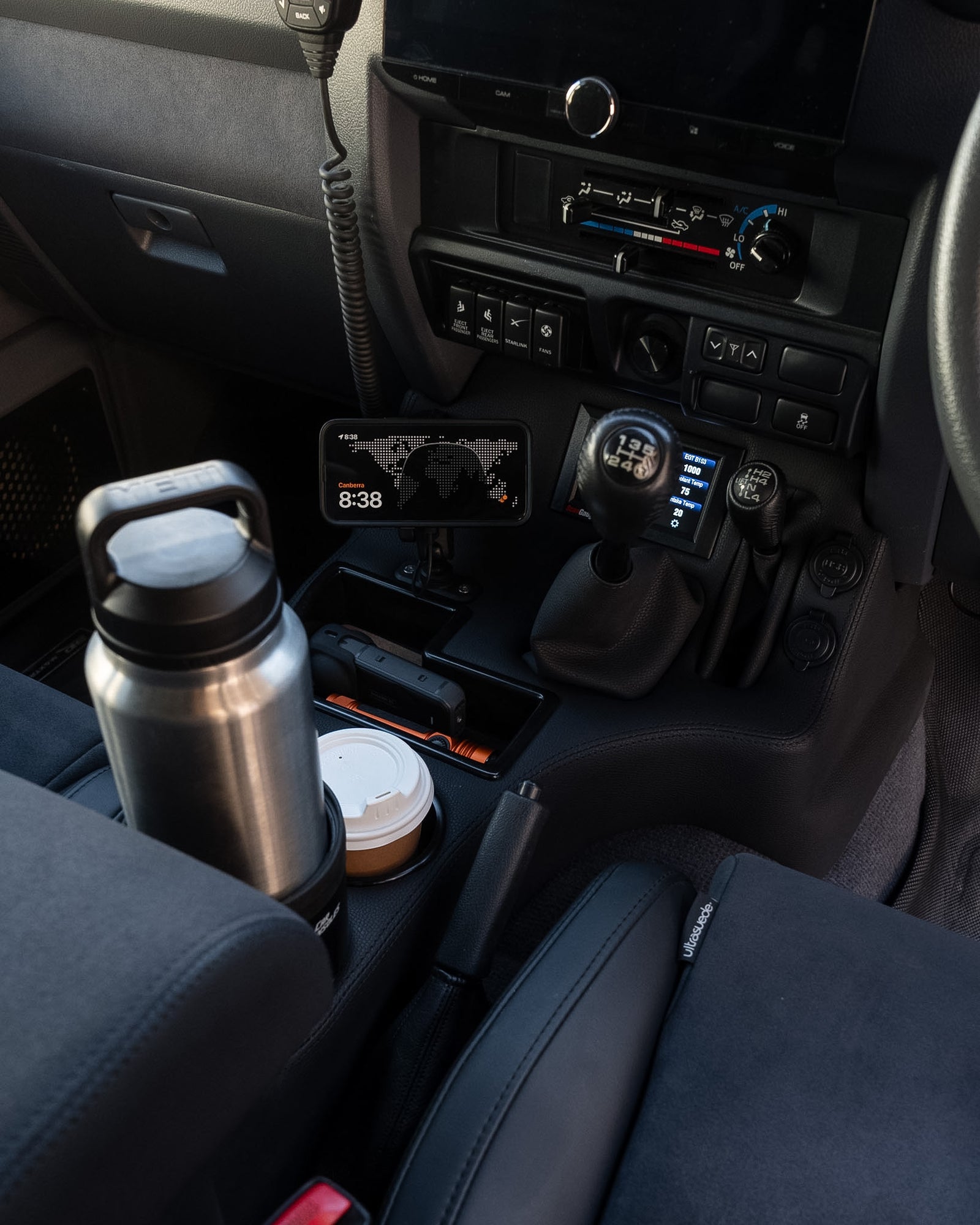 Premium Floor Console - Charging Sockets & Scan Gauge III