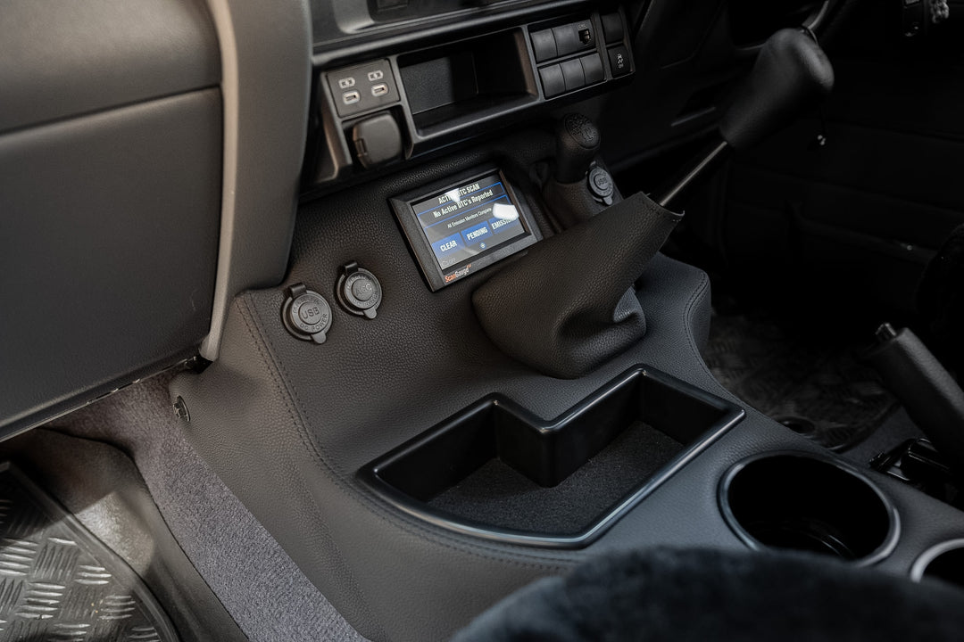 Premium Floor Console - Charging Sockets & Scan Gauge III
