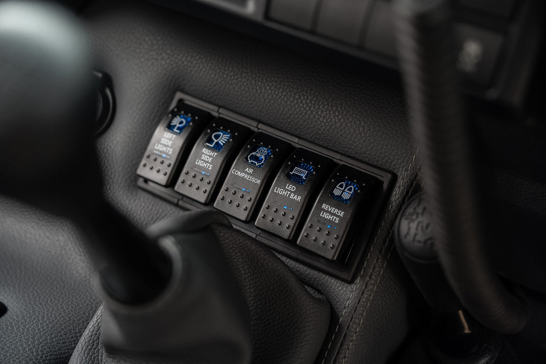 Original Floor Console - Charging Sockets and (5) Rocker Switch Panel | TroopCarrier
