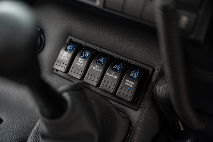 Original Floor Console - Charging Sockets and (5) Rocker Switch Panel | TroopCarrier