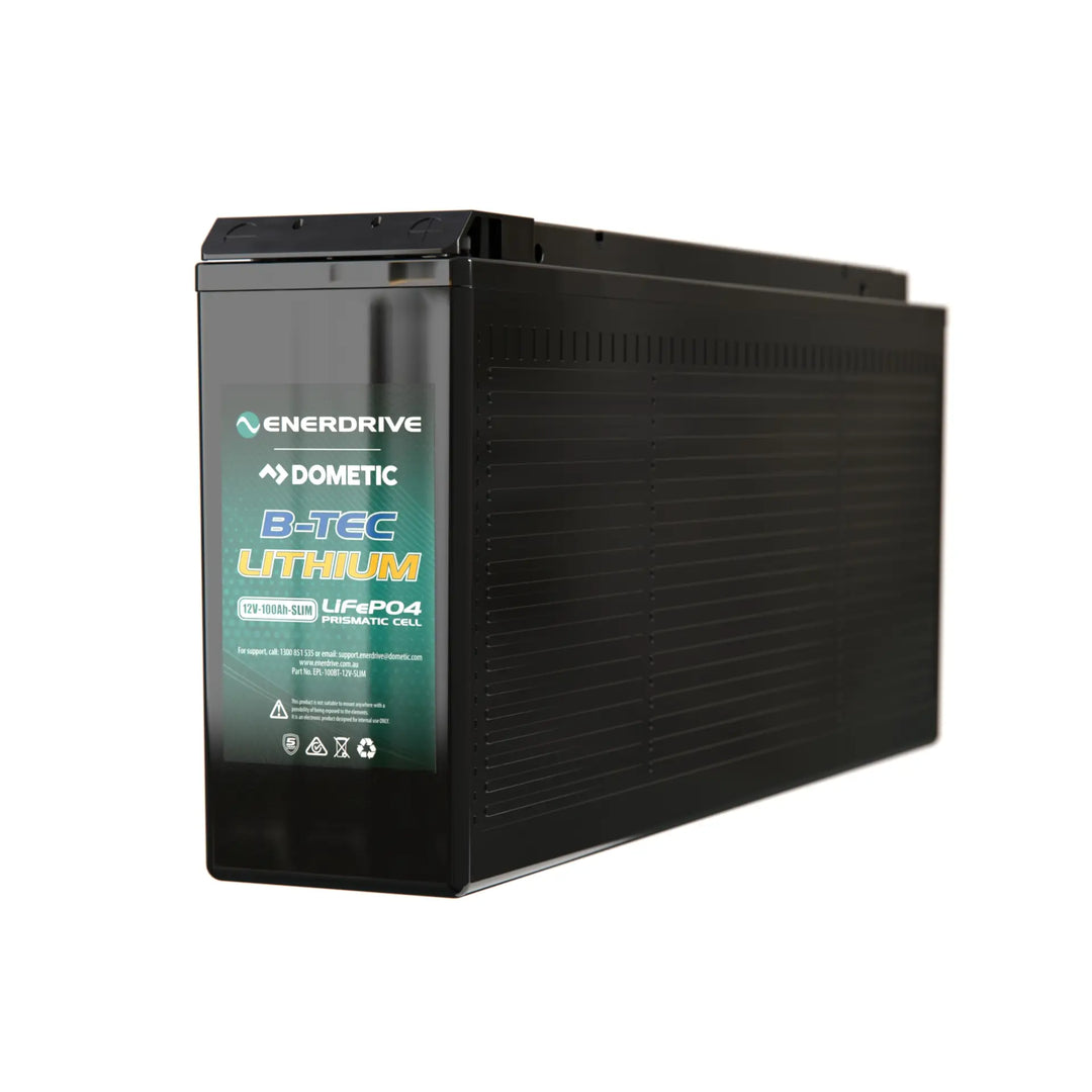 B‑TEC 12 V 100 Ah Slimline Lithium Battery