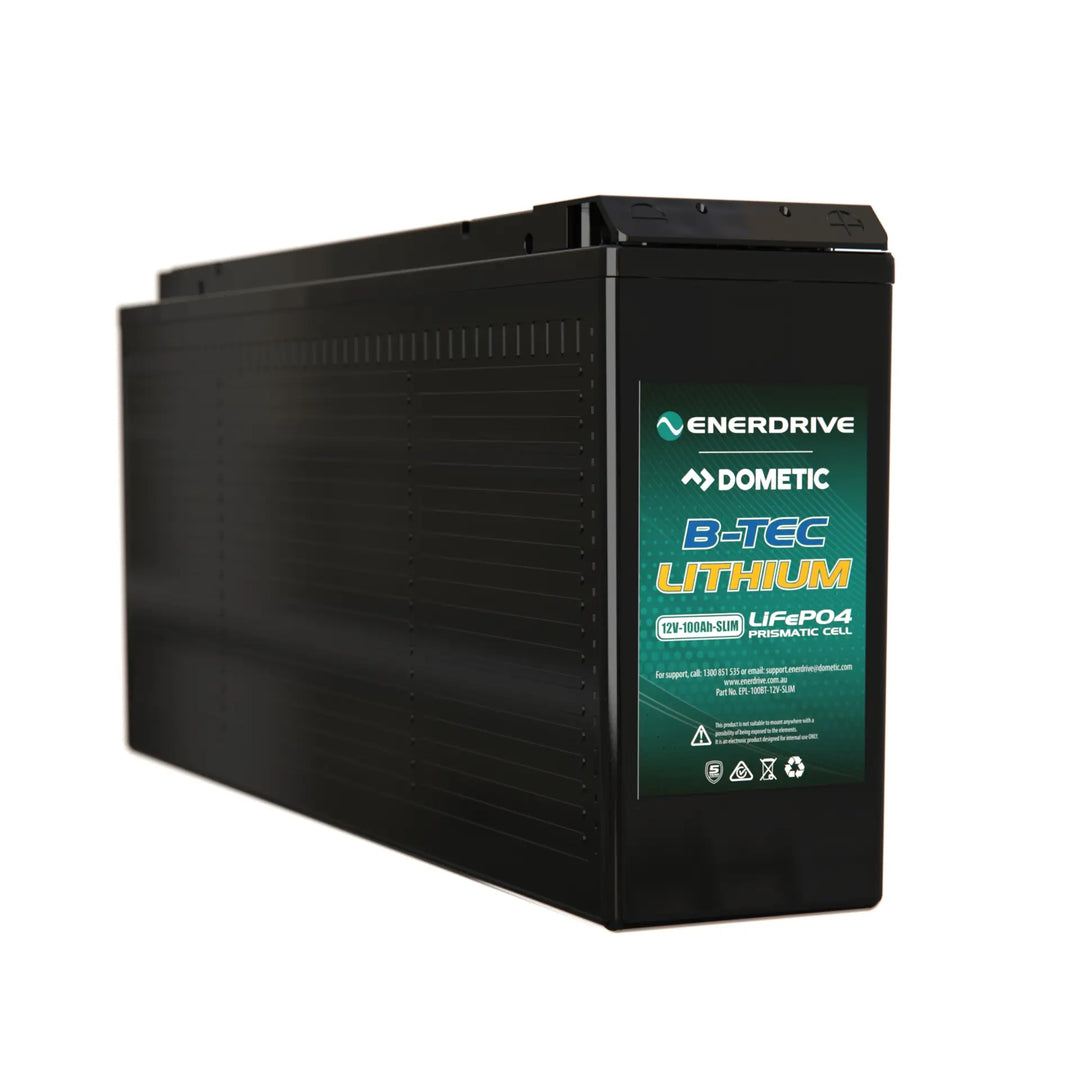 B‑TEC 12 V 100 Ah Slimline Lithium Battery