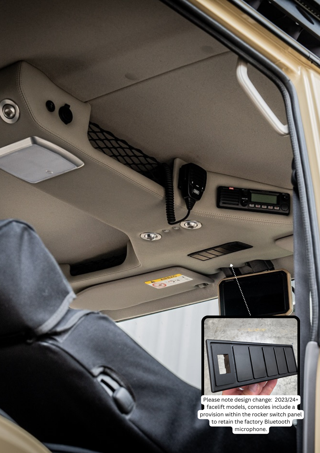 T-Shape Roof Console with (6) Rocker Switch Panel