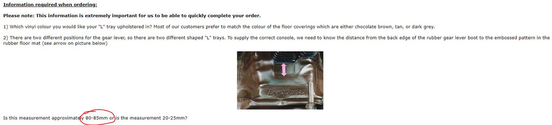 L Floor Tray