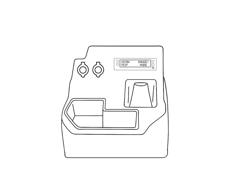 V1 Original Floor Console - Charging Sockets and Scan Gauge II