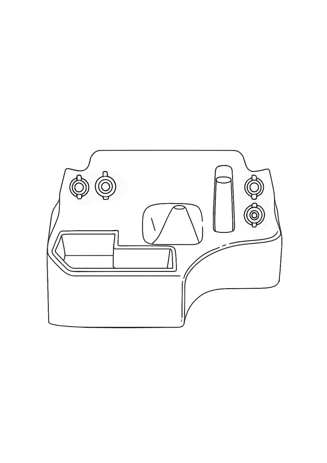 Premium Full Length Floor Console with Charging Sockets | TroopCarrier