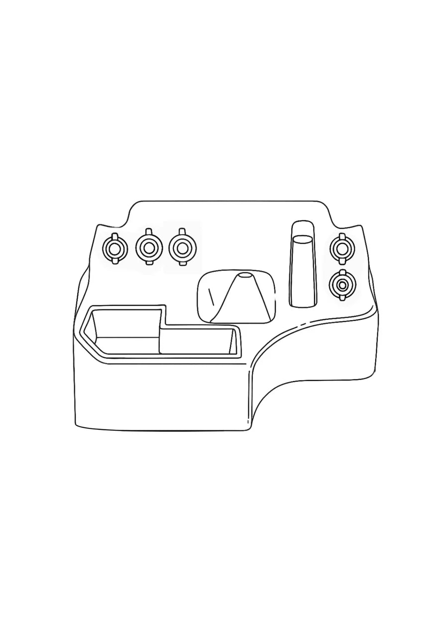 Premium Full Length Floor Console with (3) Charging Sockets | TroopCarrier