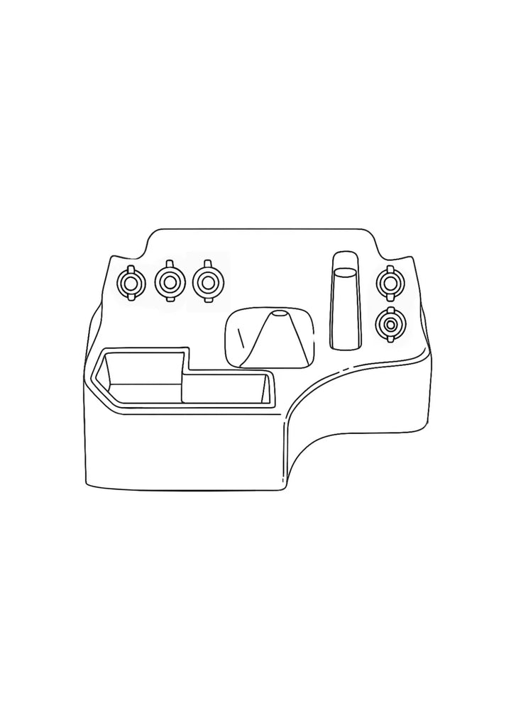 Premium Full Length Floor Console with (3) Charging Sockets | TroopCarrier
