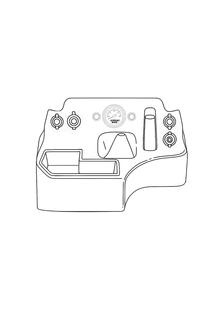 Premium Full Length Console with Charging Sockets & Airbag Man Provision