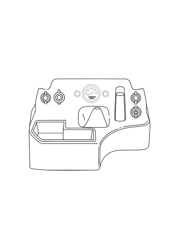 Premium Full Length Floor Console with Charging Sockets & Airbag Man Provision | TroopCarrier