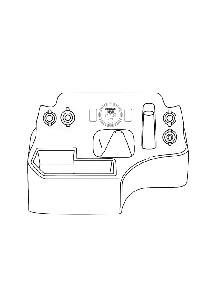 Premium Full Length Floor Console with Charging Sockets & Airbag Man Provision | TroopCarrier