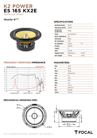 Focal K2 Power ES 165 KX2E – 6.5" 2-Way Component Speakers
