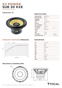 Focal K2 Power SUB 30 KXE – 12" High-Performance Subwoofer