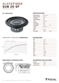 Focal SUB 20 SF – 8" Slatefiber Subwoofer