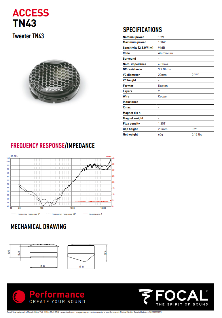 Focal Access 165 AS3 – 6.5" 3-Way Component Speakers
