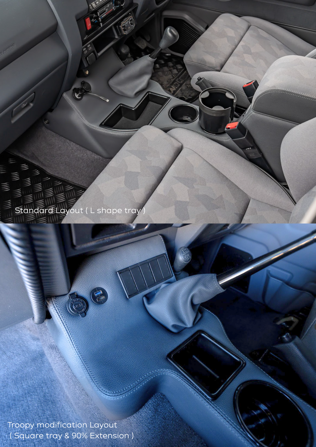 Original Full Length Floor Console with (3) Sockets | TroopCarrier