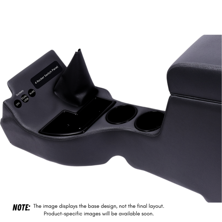 Original Full Length Floor Console with (3) Sockets and (4) Rocker Switch Panel