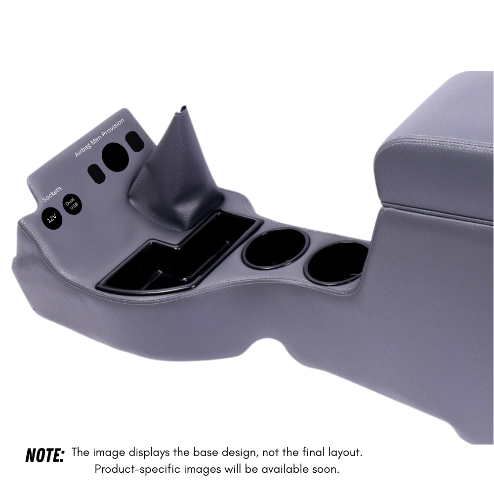 Original Full Length Floor Console with Charging Sockets and Airbag Man Provision | Steel Dash